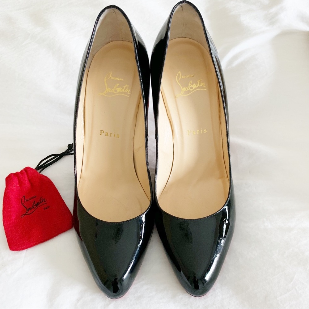 CHRISTIAN LOUBOUTIN Decollete Black Patent 100mm